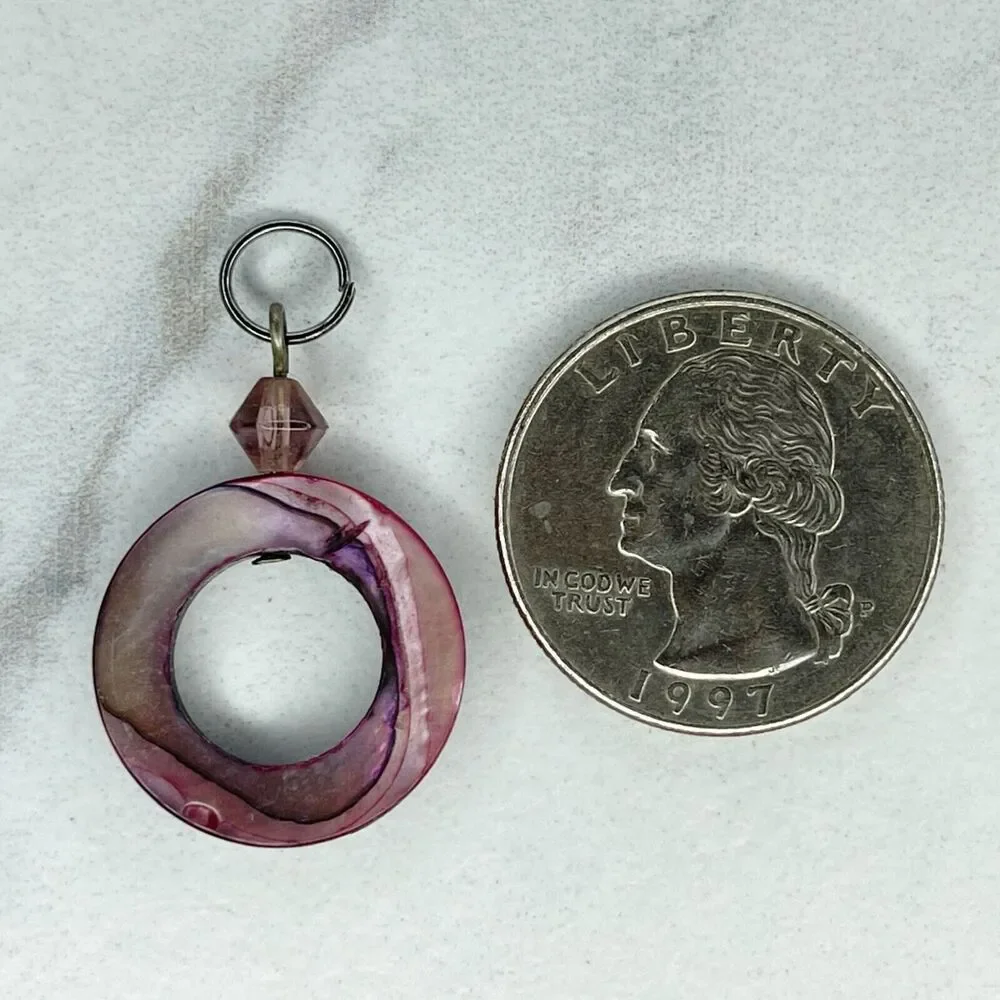 Hoop Shell Upcycled Pendant - Picture 1 of 4